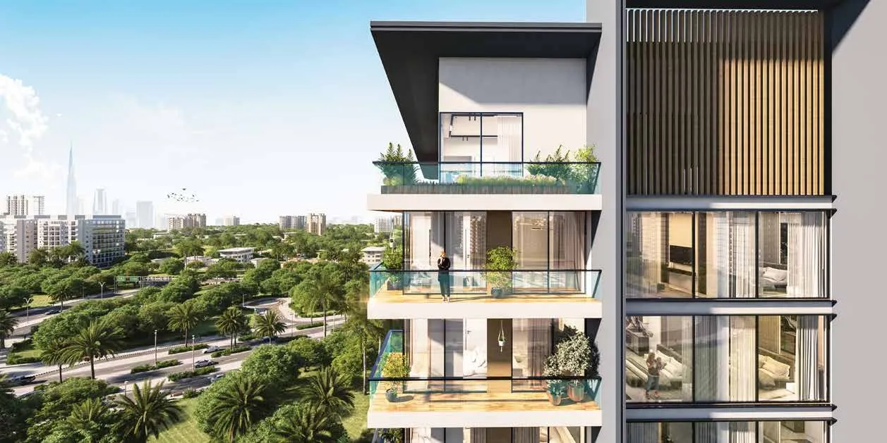 Exterior at Aum 99 Residences in Dubai Land Residence Complex Dubai