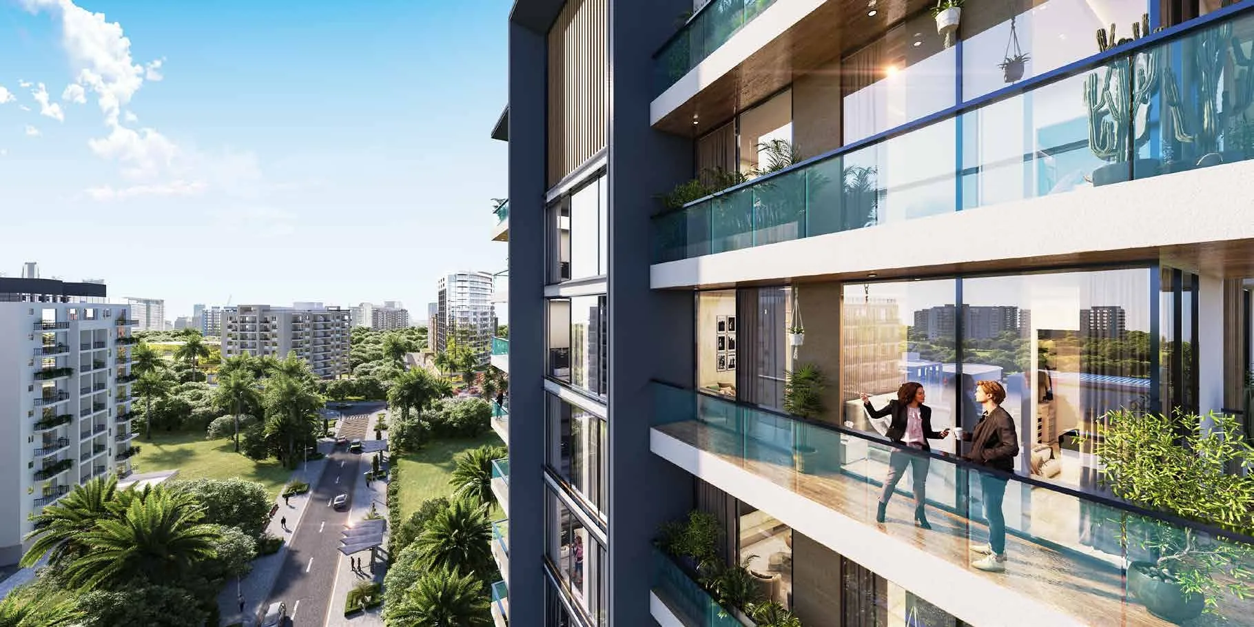 Exterior at Aum 99 Residences in Dubai Land Residence Complex Dubai
