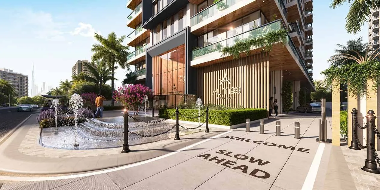 Exterior at Aum 99 Residences in Dubai Land Residence Complex Dubai