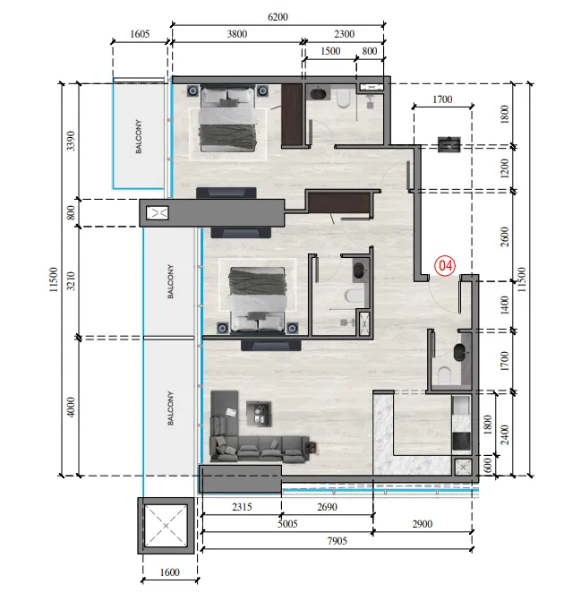 Tiger Group Auresta Tower floor plan