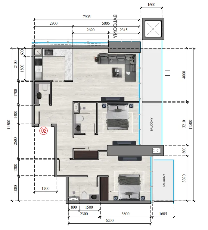 Tiger Group Auresta Tower floor plan