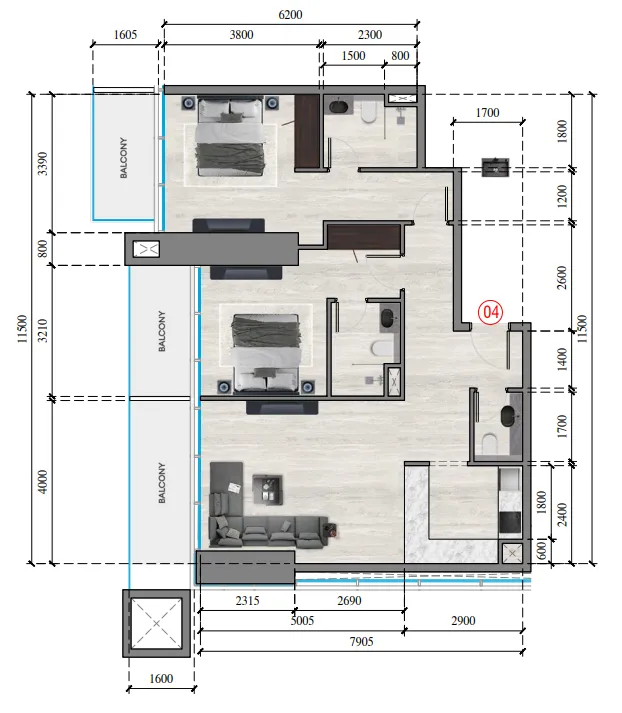 Tiger Group Auresta Tower floor plan