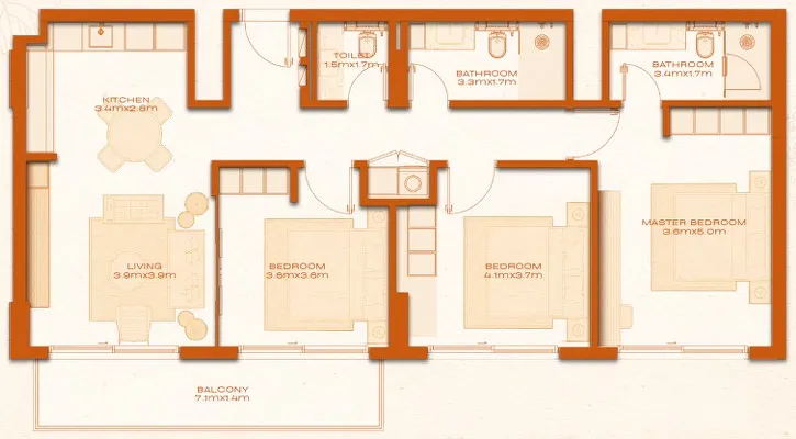 Avenew Development Avenew 888 - Modo floor plan