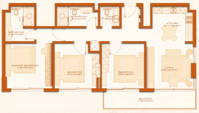 Avenew Development Avenew 888 - Modo floor plan