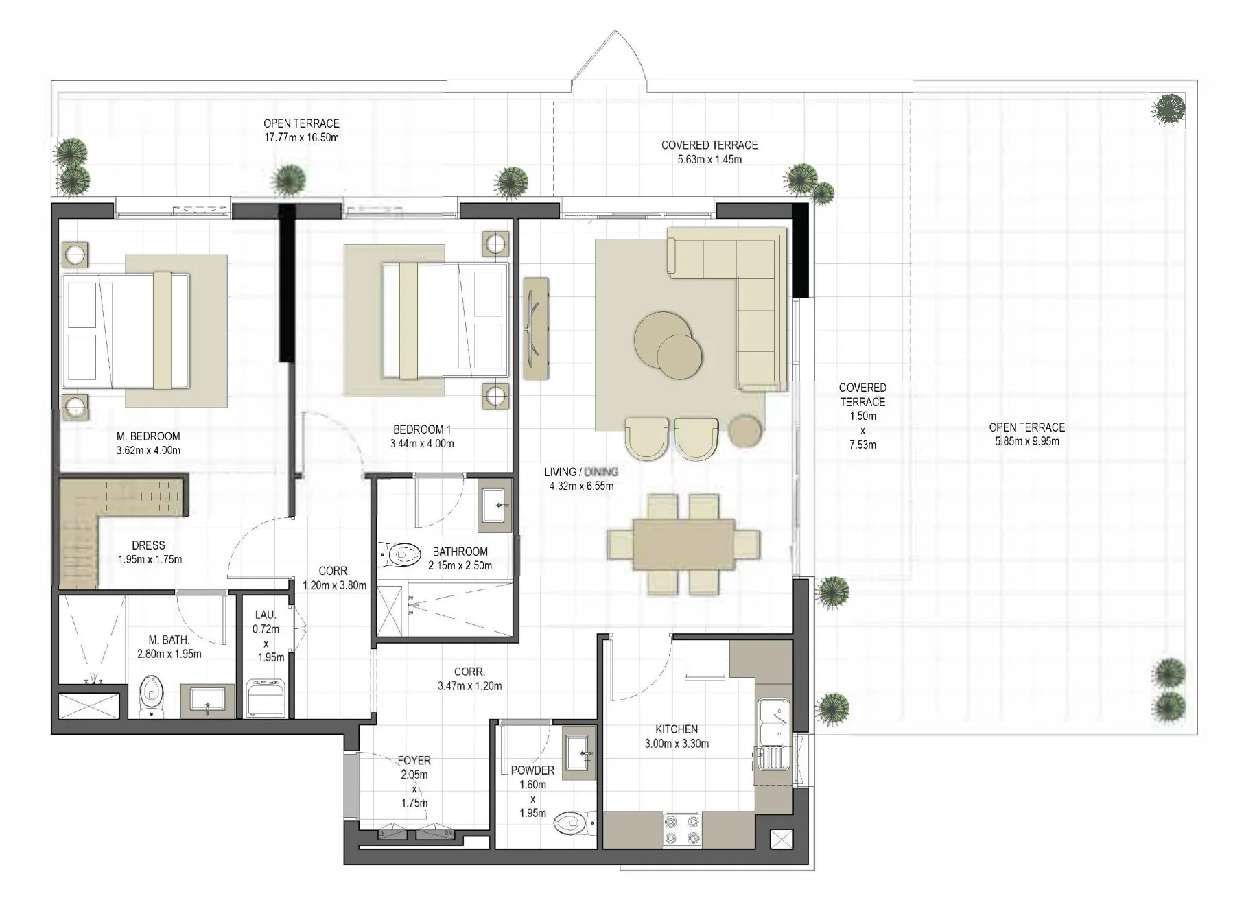 Eagle Hills Aysha Residences 1 and 2 floor plan