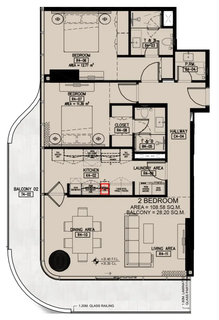 Azha Properties Azha Millennium Residences floor plan