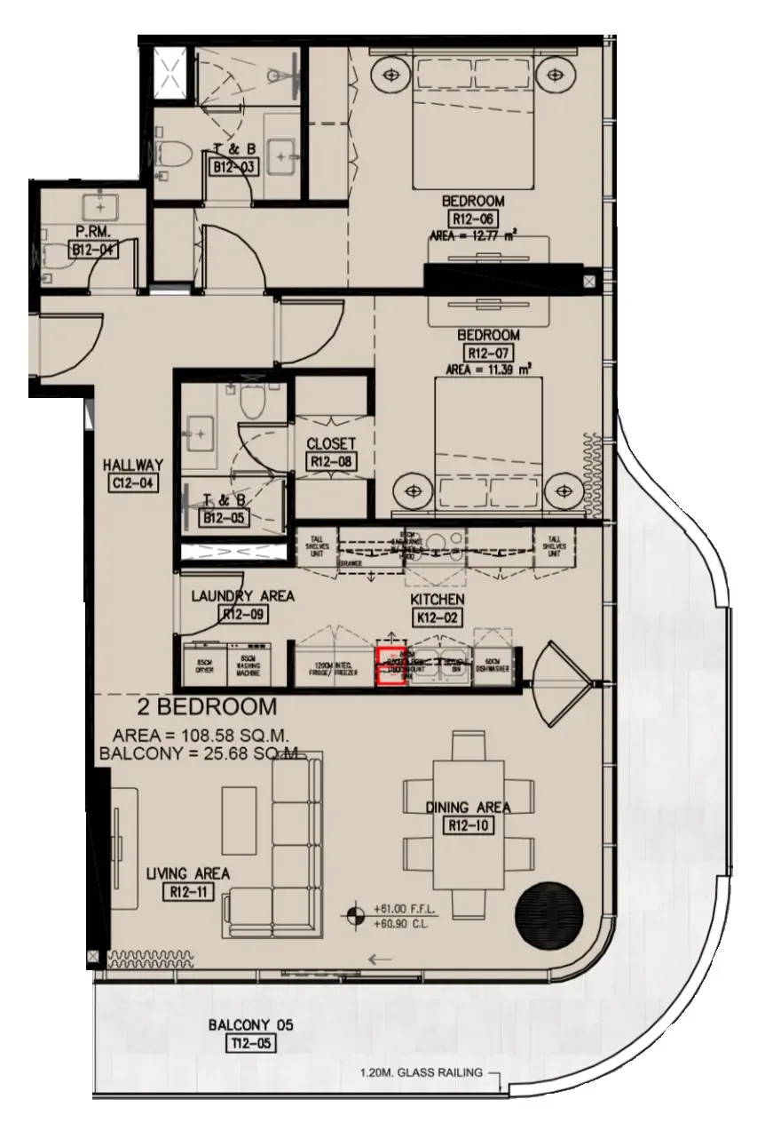 Azha Properties Azha Millennium Residences floor plan