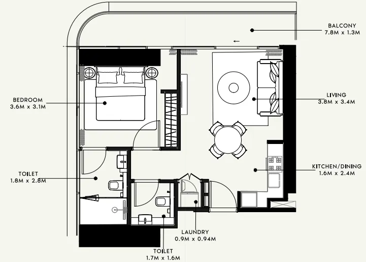 Azizi Azizi Milan floor plan