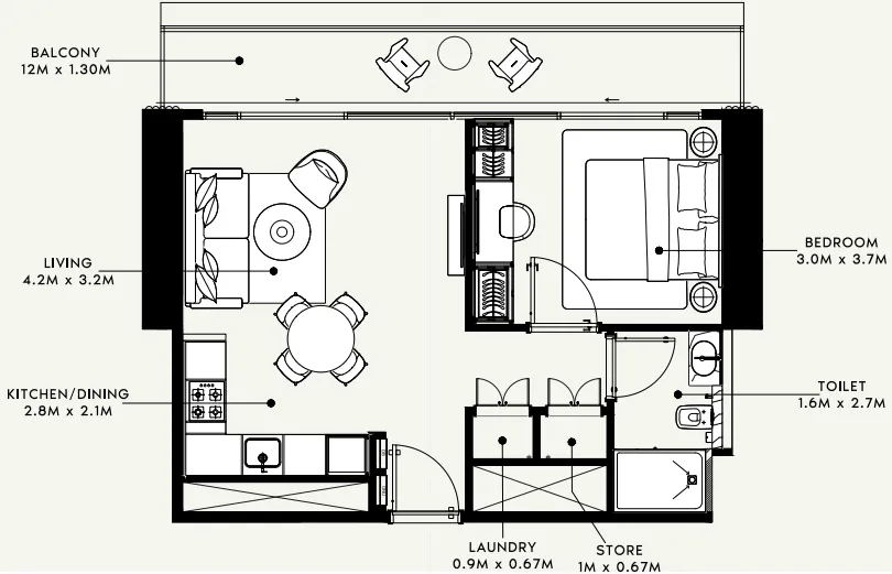 Azizi Azizi Milan floor plan