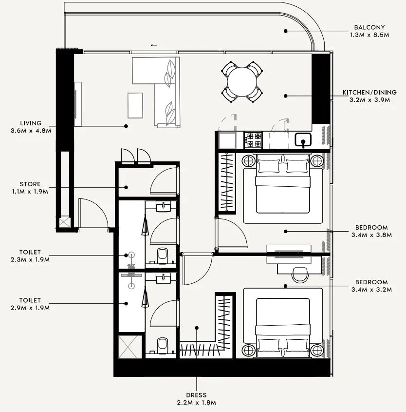 Azizi Azizi Milan floor plan