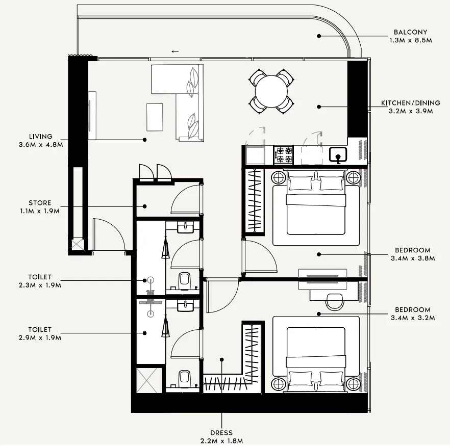 Azizi Azizi Milan floor plan