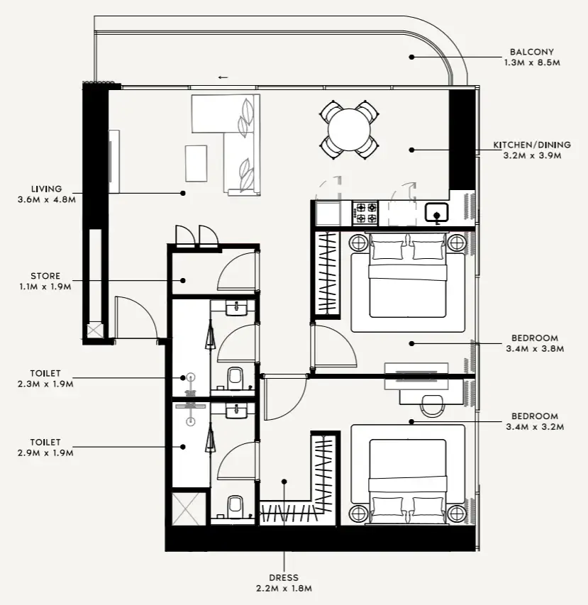 Azizi Azizi Milan floor plan