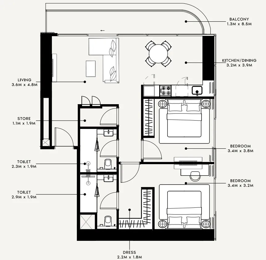 Azizi Azizi Milan floor plan