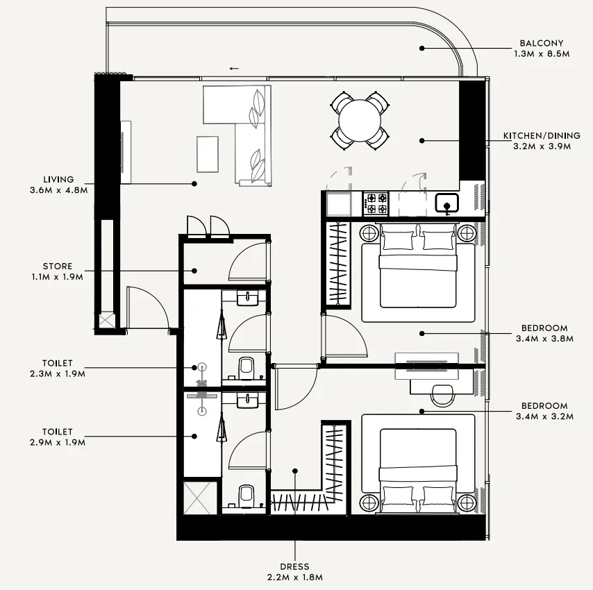 Azizi Azizi Milan floor plan