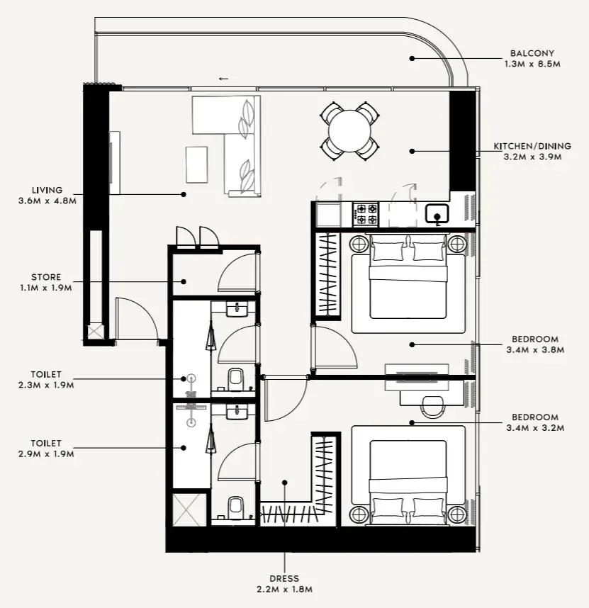 Azizi Azizi Milan floor plan