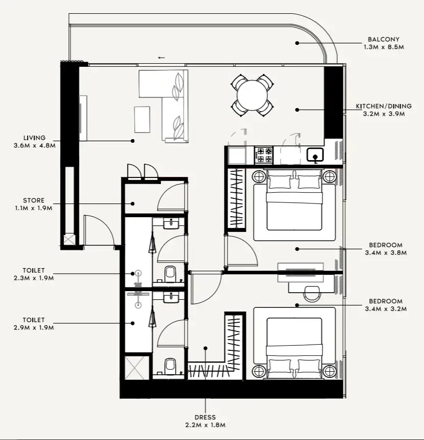 Azizi Azizi Milan floor plan
