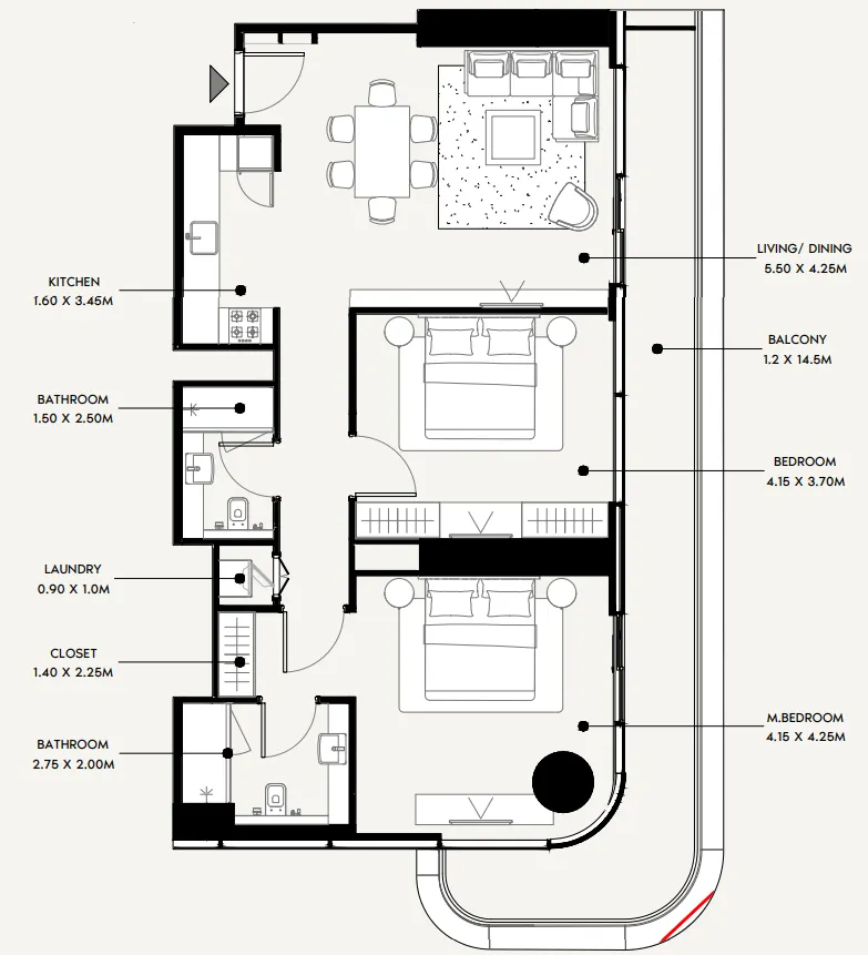 Azizi Azizi Milan floor plan