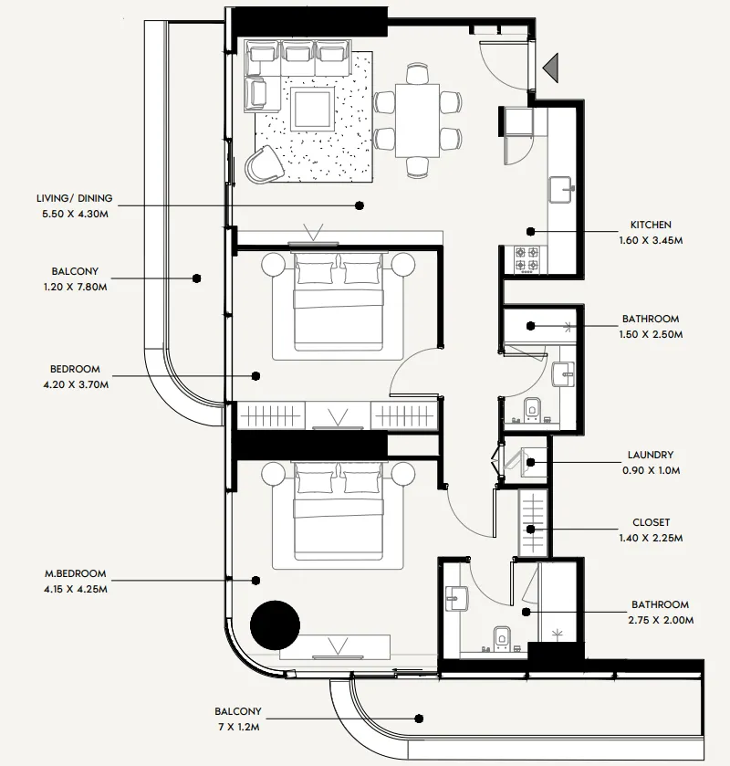 Azizi Azizi Milan floor plan