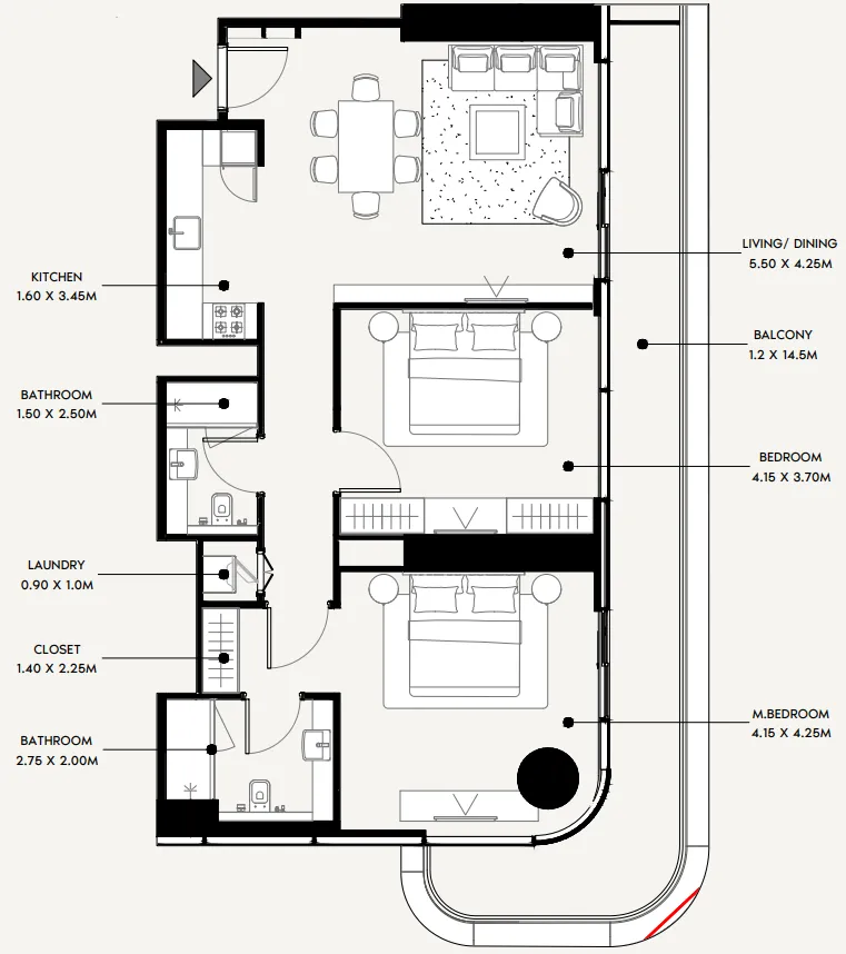 Azizi Azizi Milan floor plan
