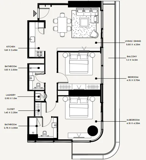Azizi Azizi Milan floor plan