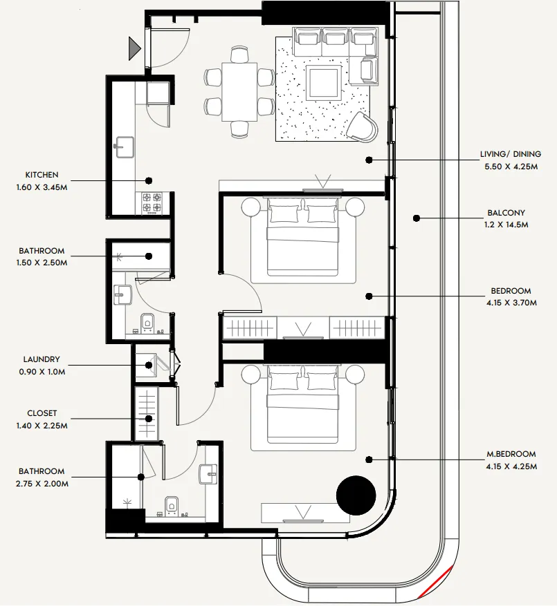 Azizi Azizi Milan floor plan