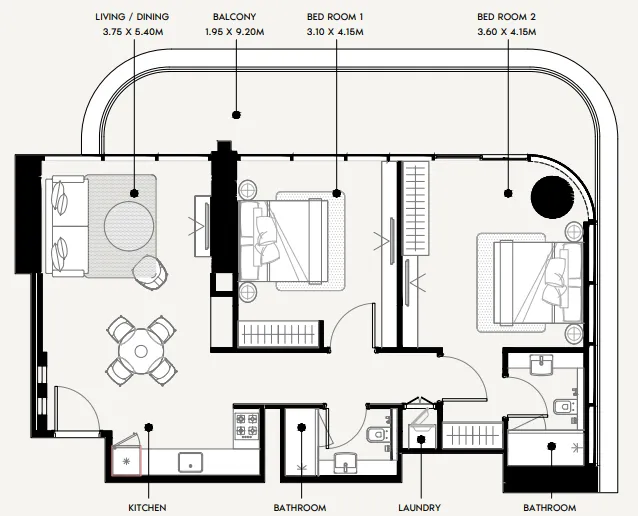Azizi Azizi Milan floor plan