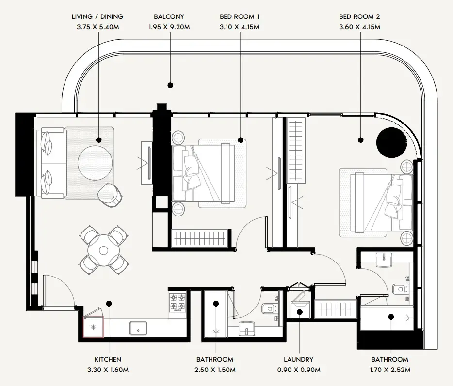 Azizi Azizi Milan floor plan