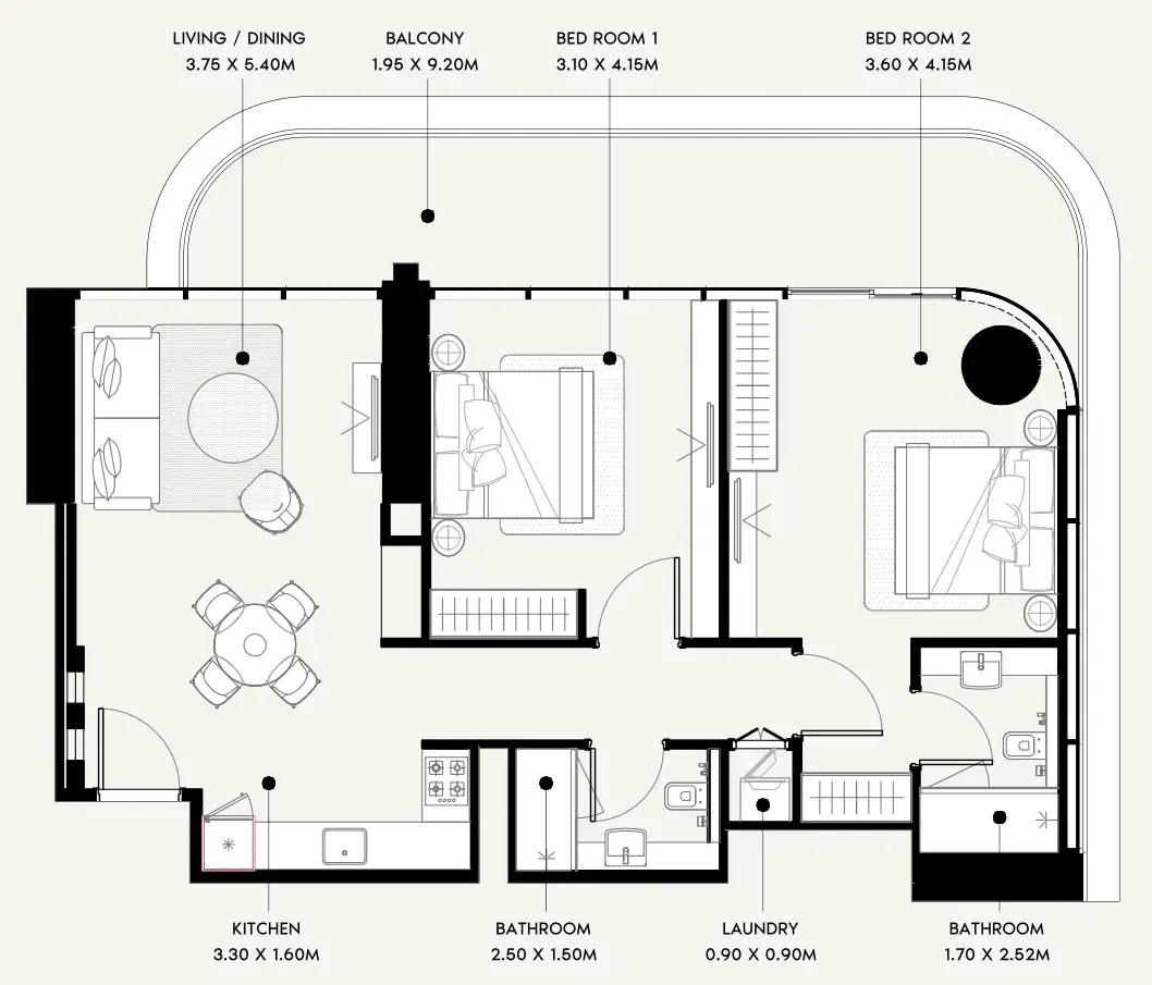 Azizi Azizi Milan floor plan