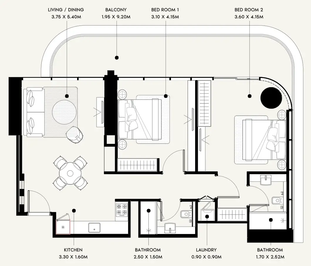 Azizi Azizi Milan floor plan