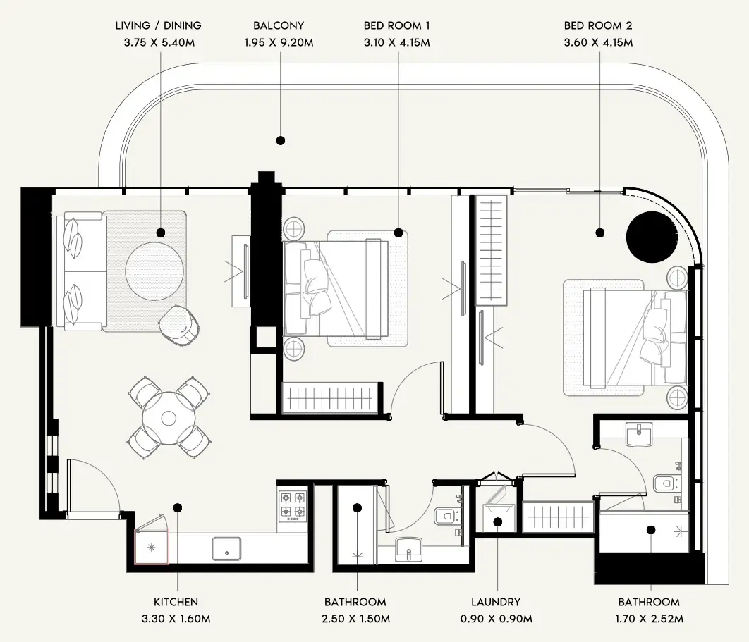 Azizi Azizi Milan floor plan
