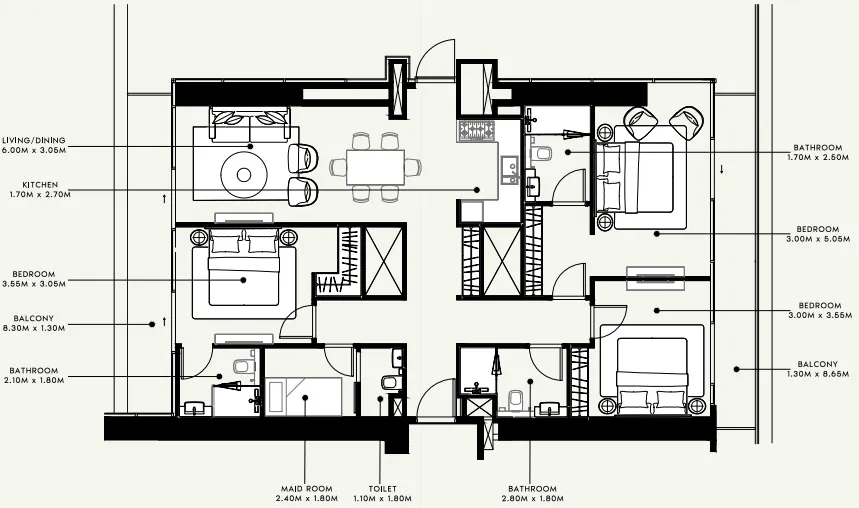 Azizi Azizi Milan floor plan