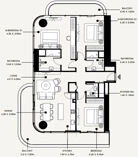Azizi Azizi Milan floor plan