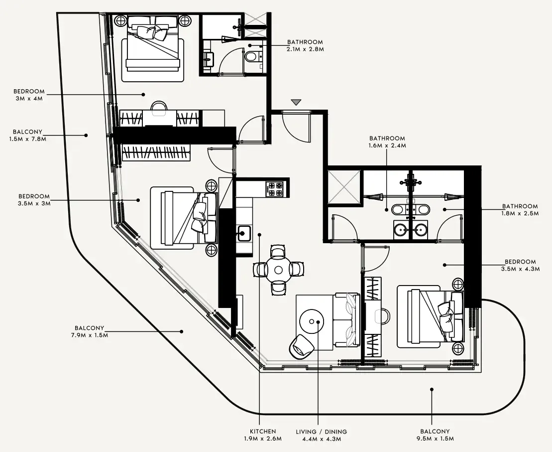 Azizi Azizi Milan floor plan