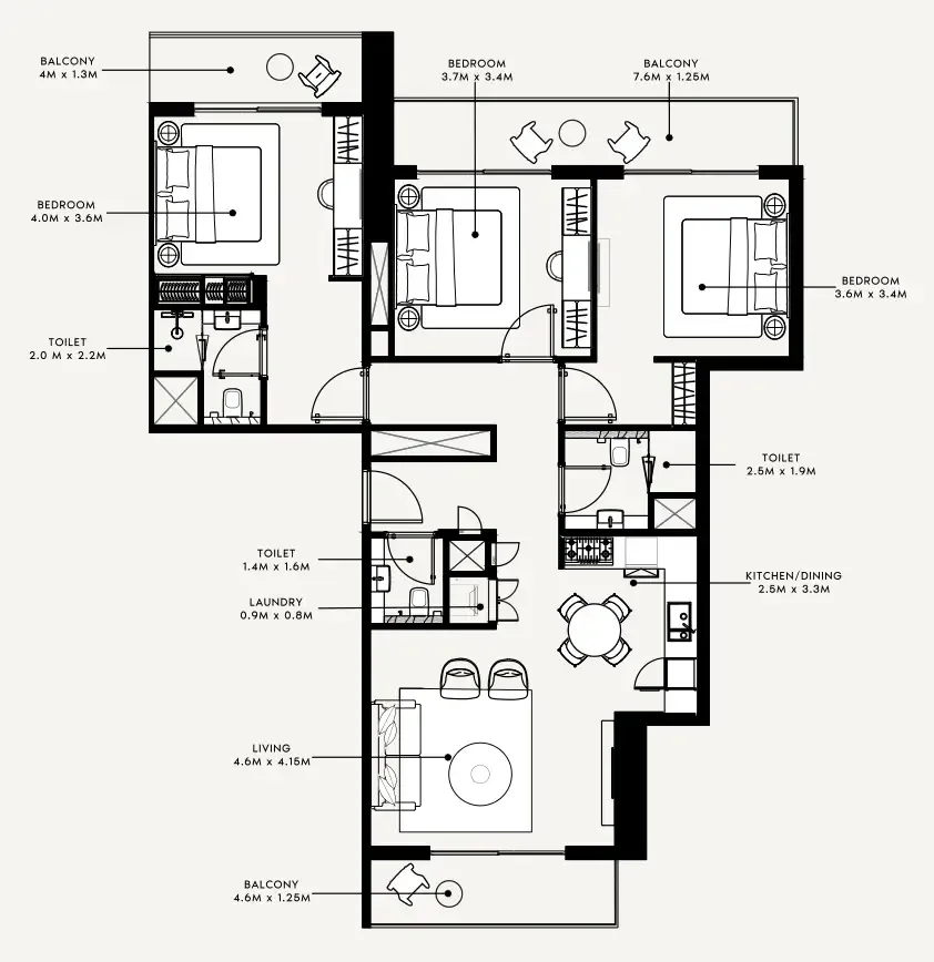 Azizi Azizi Milan floor plan