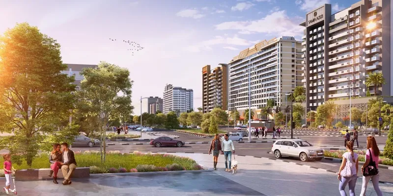Exterior at Azizi Plaza in Jebel Ali Village Dubai