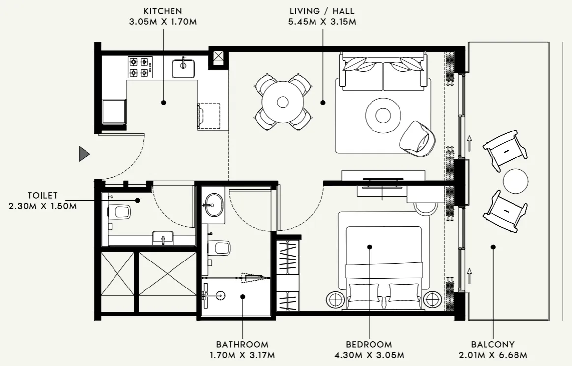 Azizi Azizi Venice floor plan