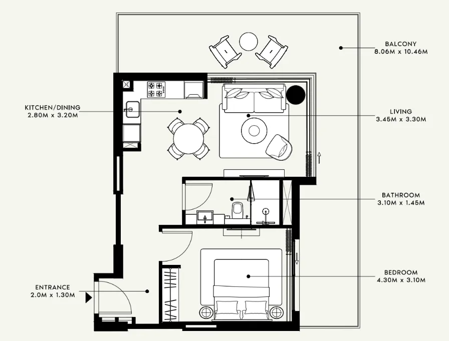 Azizi Azizi Venice floor plan