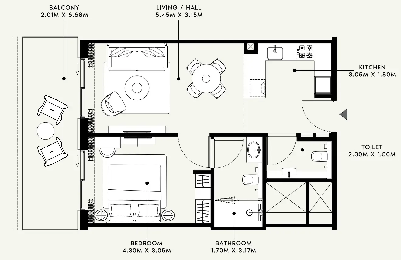 Azizi Azizi Venice floor plan