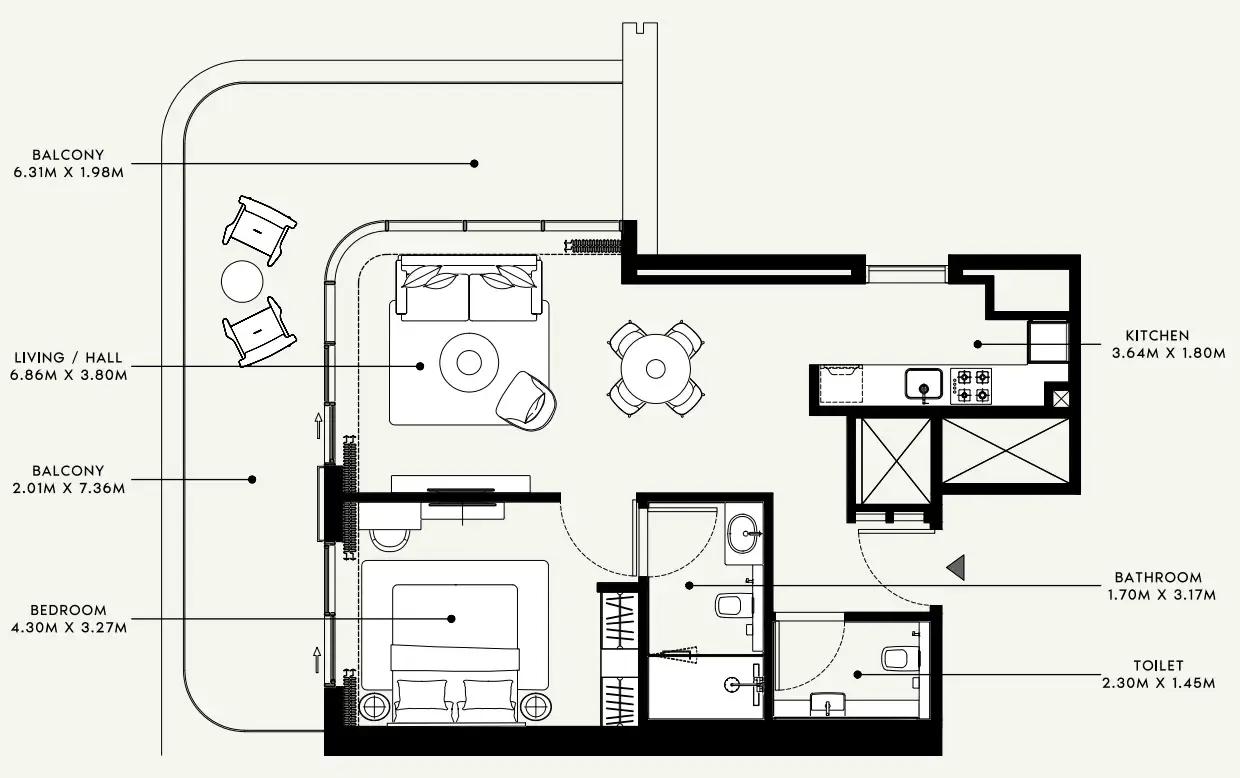 Azizi Azizi Venice floor plan