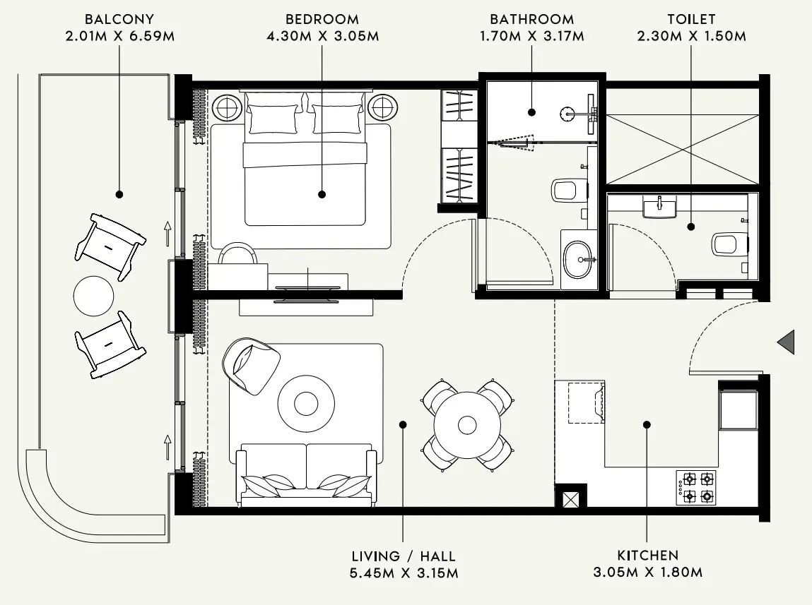 Azizi Azizi Venice floor plan