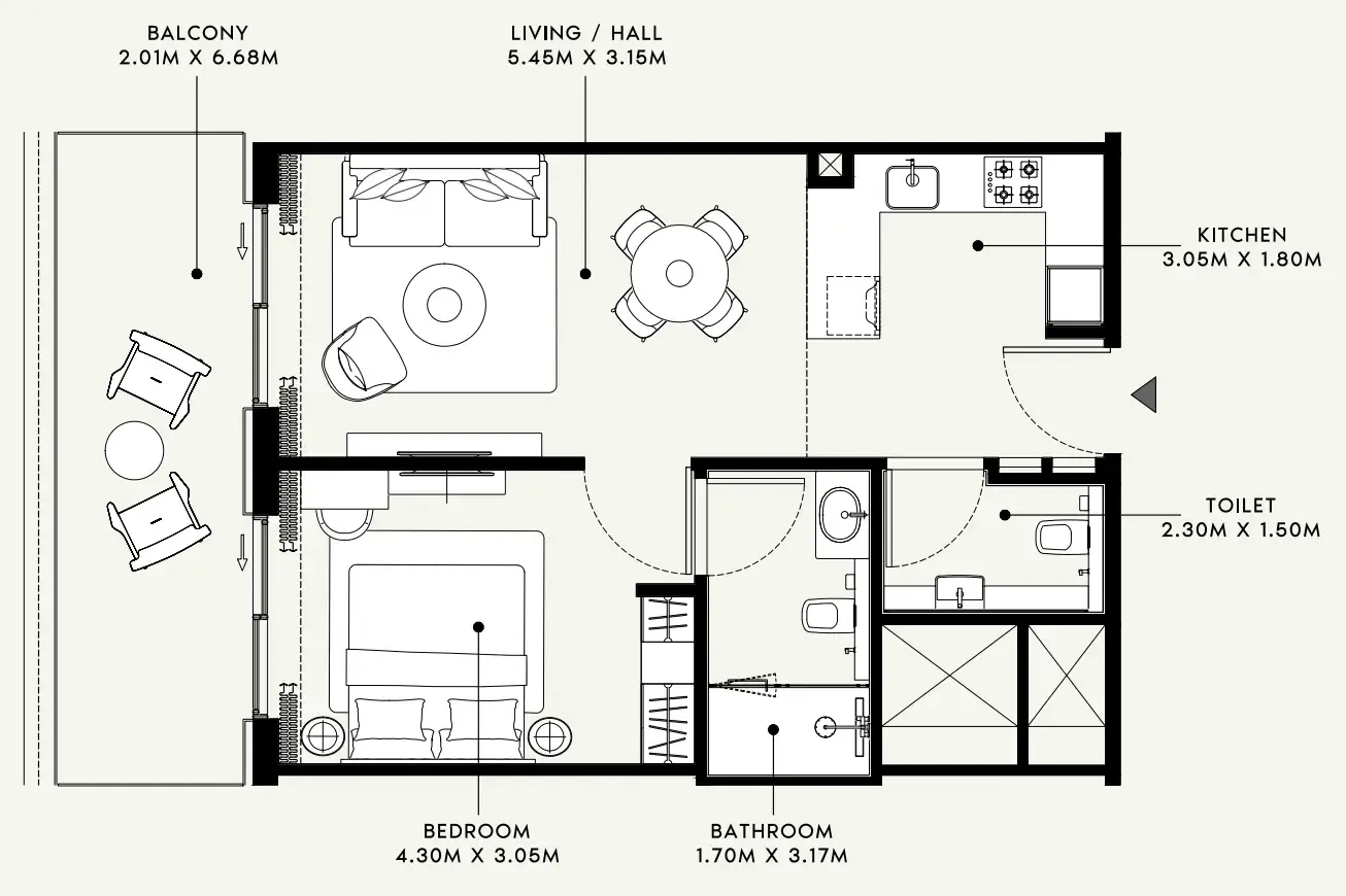 Azizi Azizi Venice floor plan