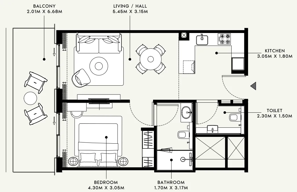 Azizi Azizi Venice floor plan