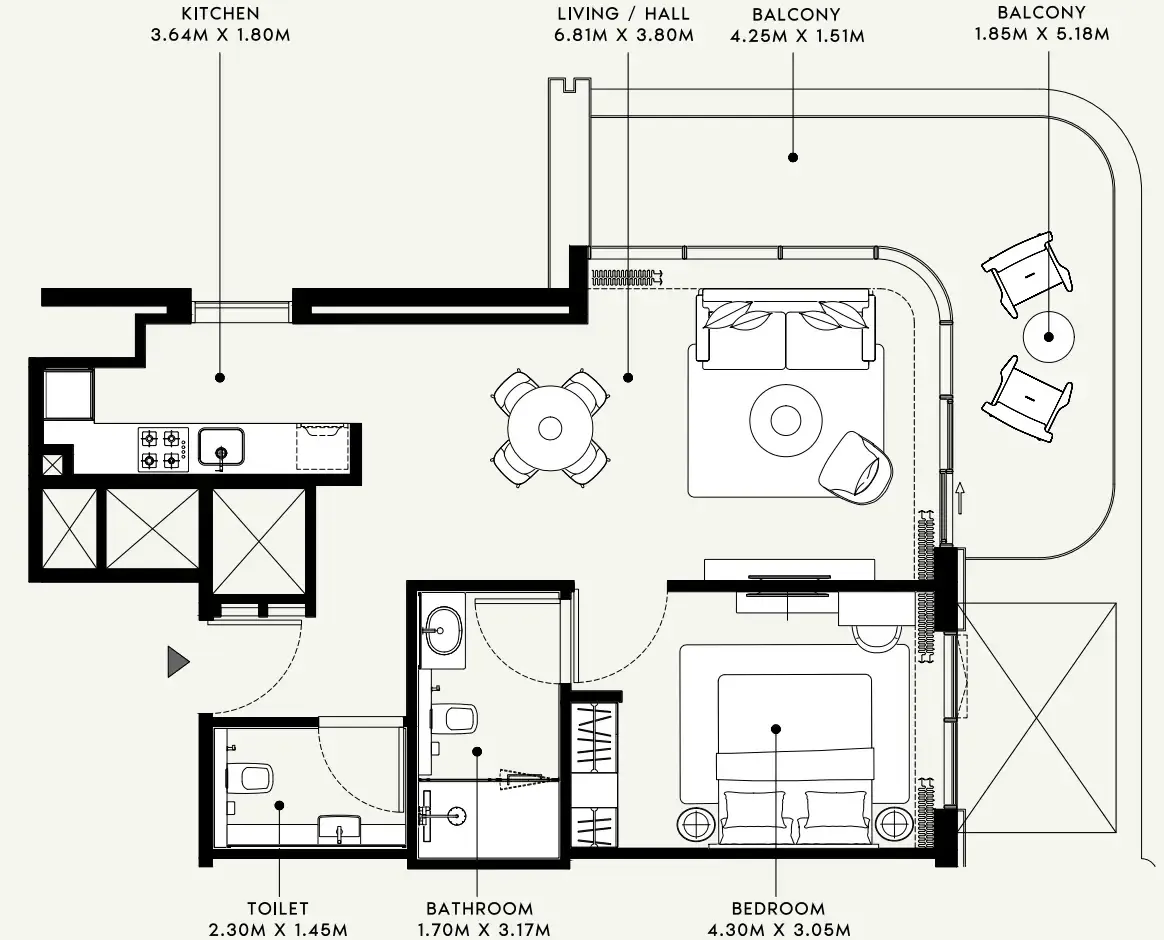 Azizi Azizi Venice floor plan