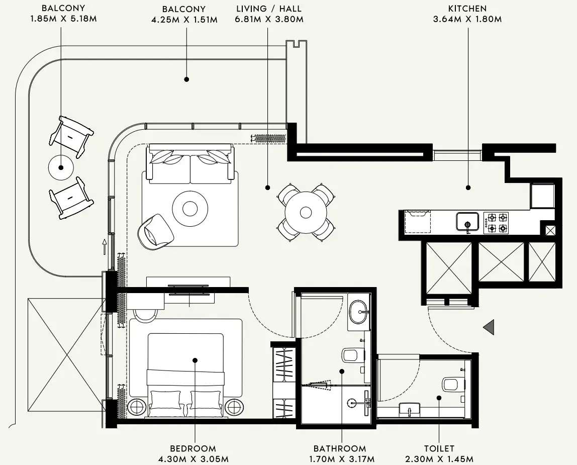 Azizi Azizi Venice floor plan