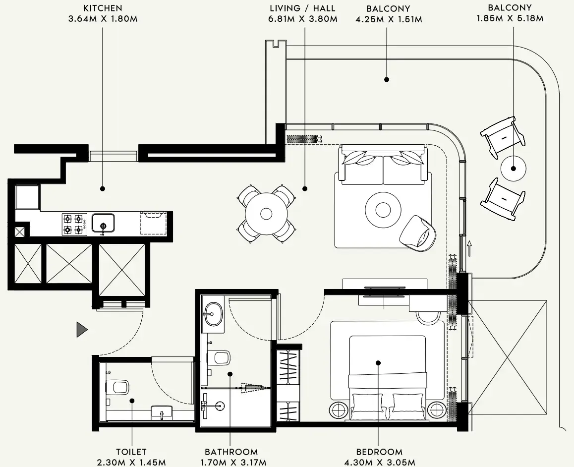 Azizi Azizi Venice floor plan