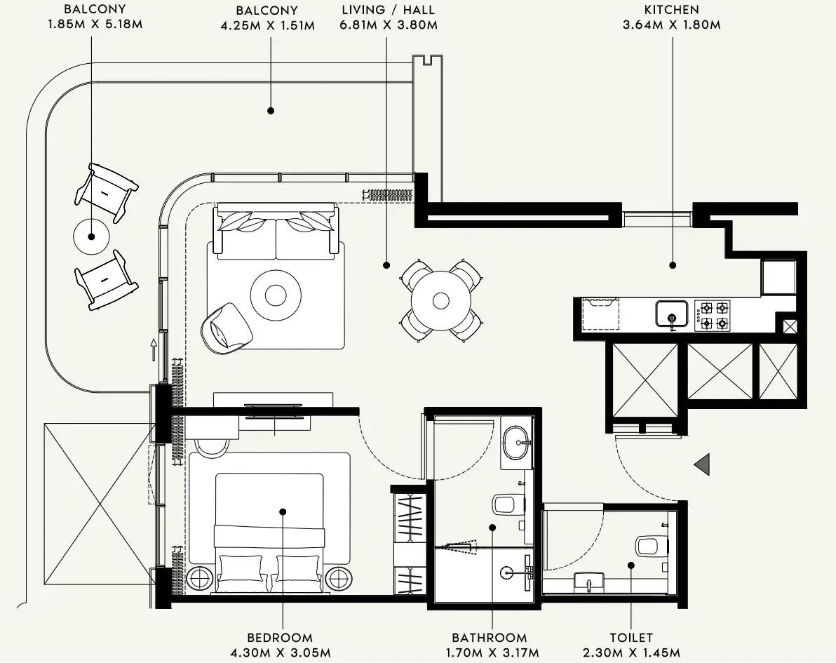 Azizi Azizi Venice floor plan