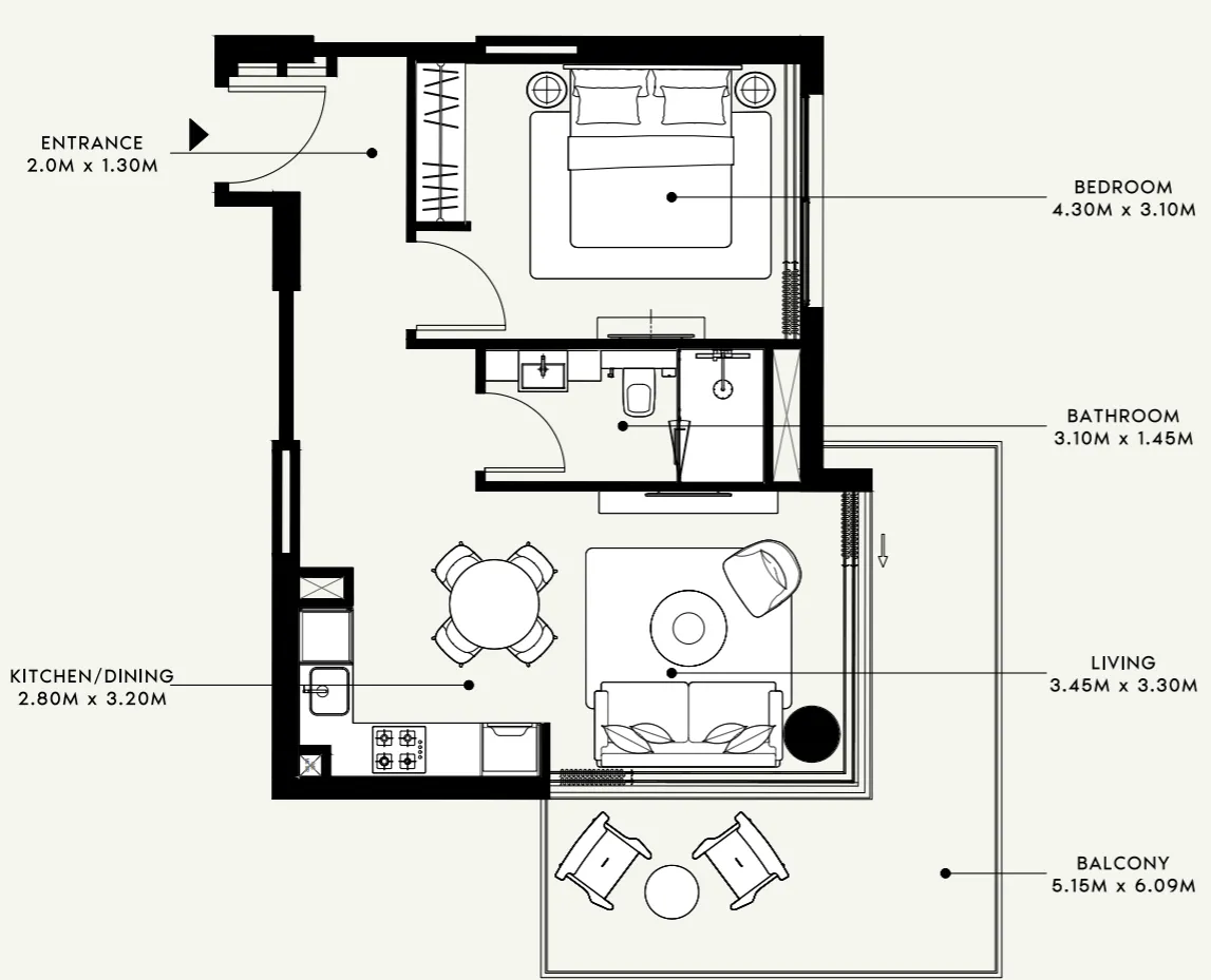 Azizi Azizi Venice floor plan
