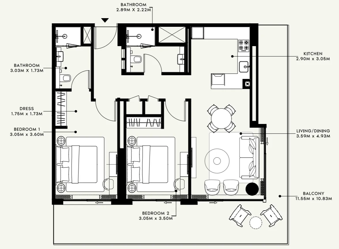 Azizi Azizi Venice floor plan