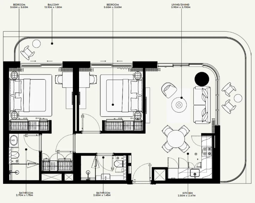 Azizi Azizi Venice floor plan