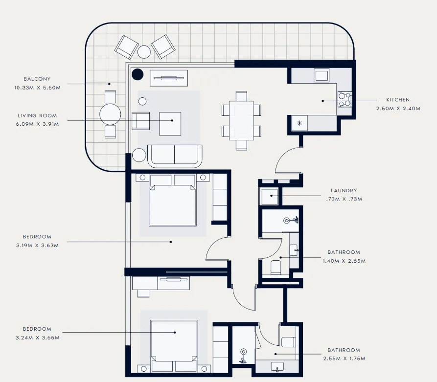 Azizi Azizi Venice floor plan